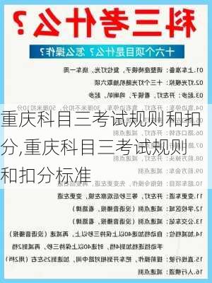 重庆科目三考试规则和扣分,重庆科目三考试规则和扣分标准