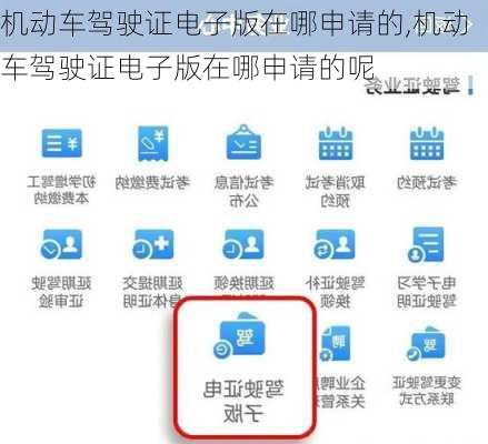 机动车驾驶证电子版在哪申请的,机动车驾驶证电子版在哪申请的呢