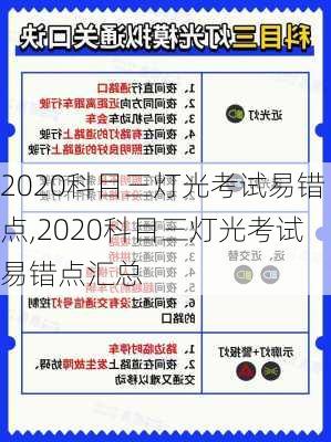 2020科目三灯光考试易错点,2020科目三灯光考试易错点汇总