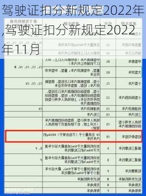 驾驶证扣分新规定2022年,驾驶证扣分新规定2022年11月