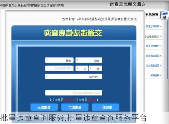 批量违章查询服务,批量违章查询服务平台