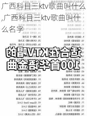 广西科目三ktv歌曲叫什么,广西科目三ktv歌曲叫什么名字