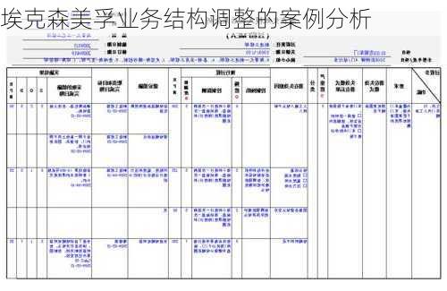 埃克森美孚业务结构调整的案例分析