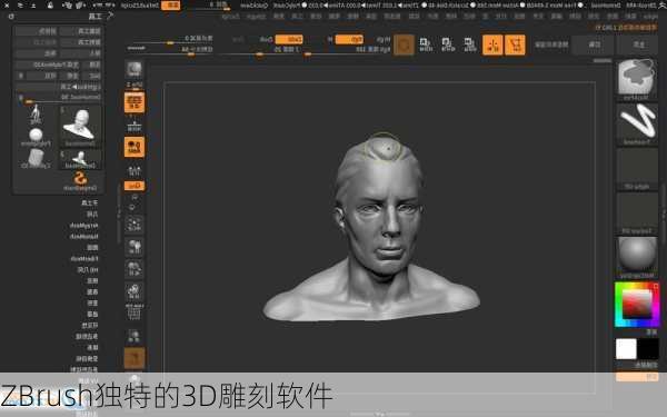 ZBrush独特的3D雕刻软件